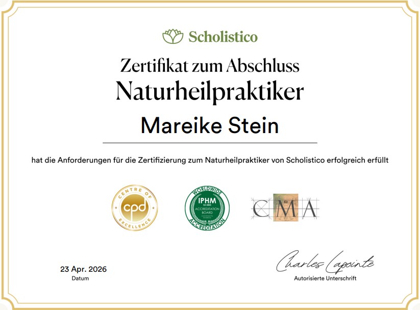 Zertifikat zum Abschluss als Naturheilpraktiker